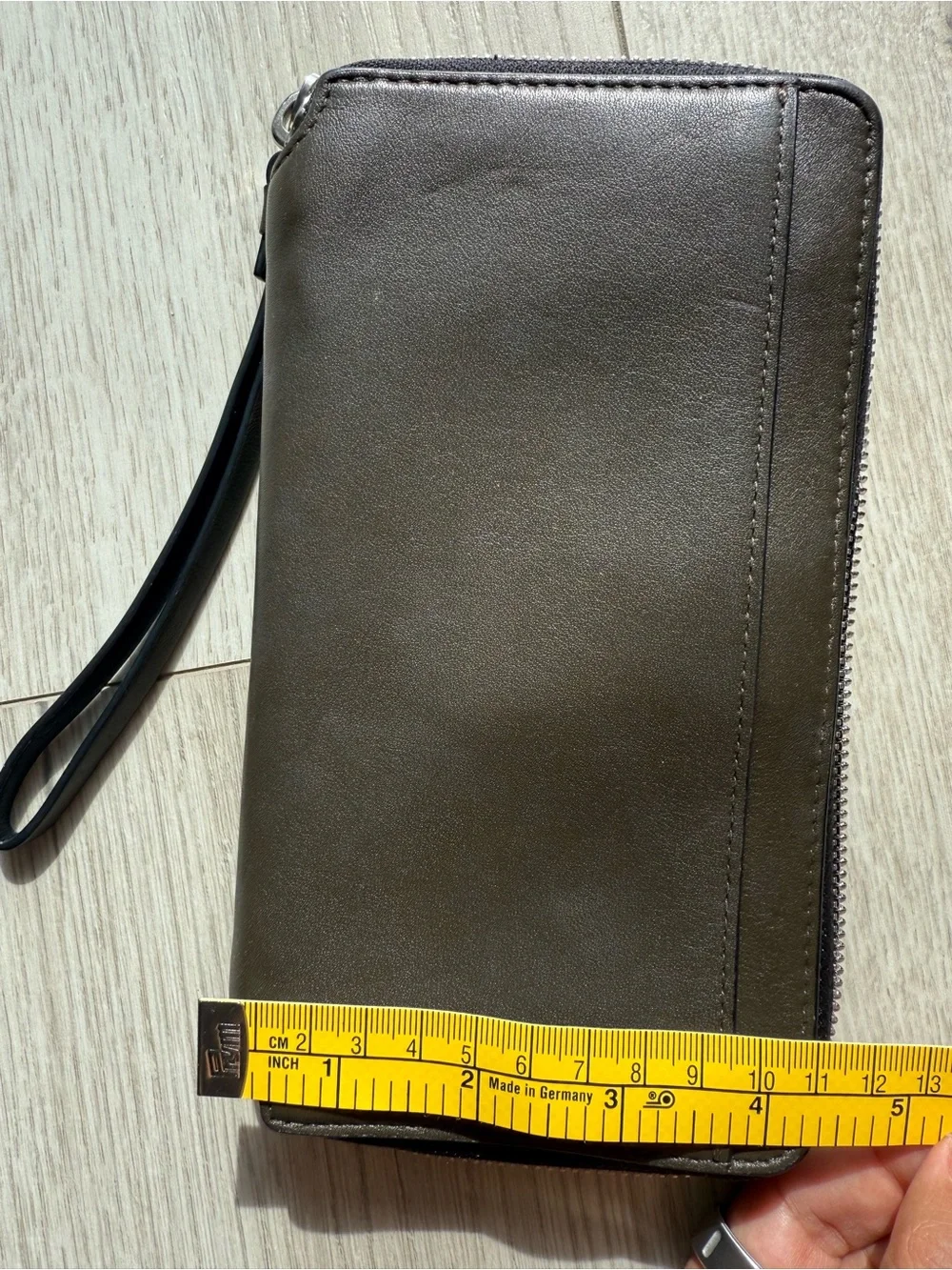 All Saints Leather Wallet in Olive Green